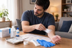 Home Bandage Care at the Table