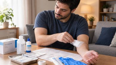Home Bandage Care at the Table